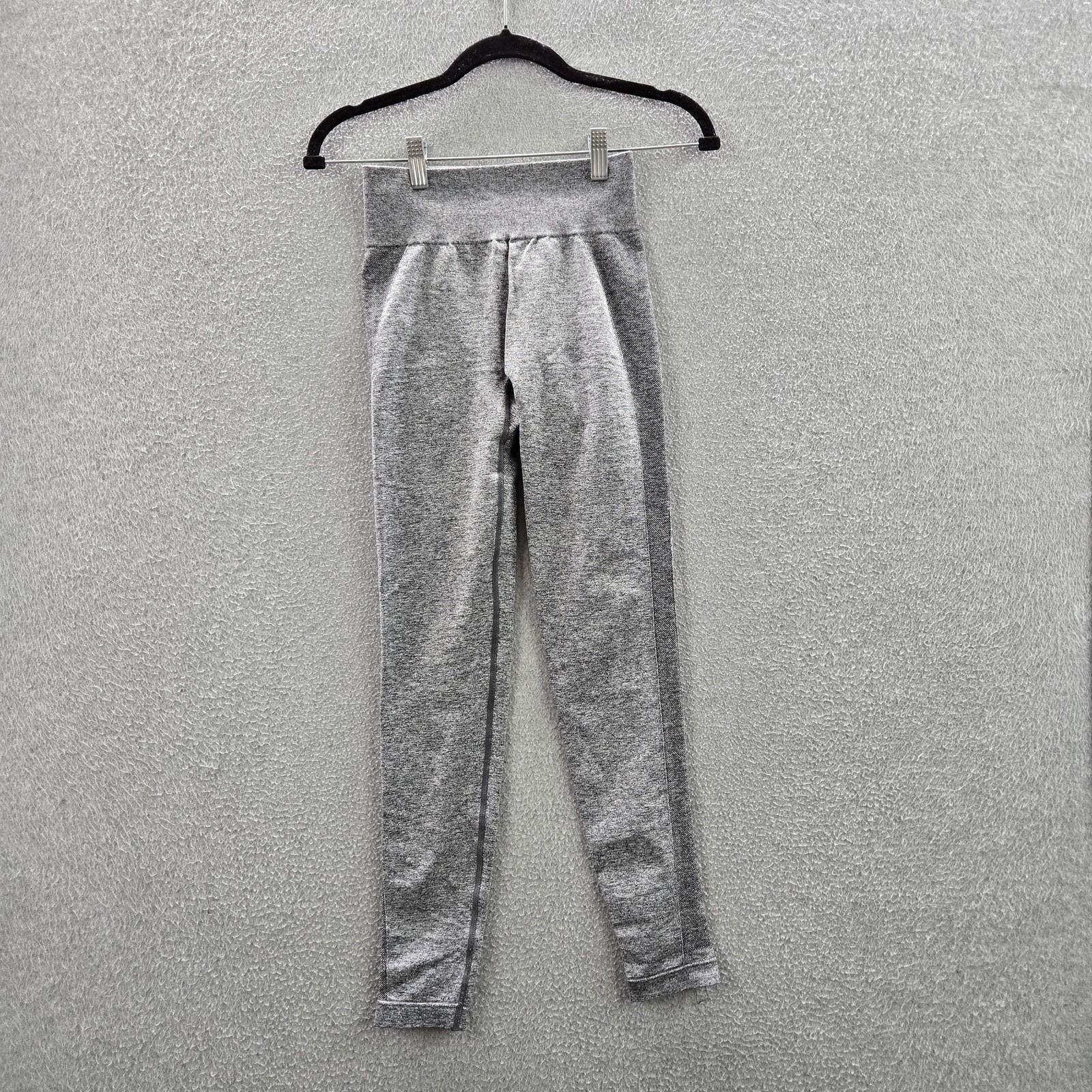 Gymshark Women Activewear Pants Xs Gray Legging Logo Yoga Slim 25" Inseam